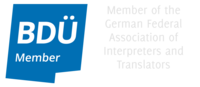 Member of the Federal Association of Interpreters and Translators (BDÜ), Germany